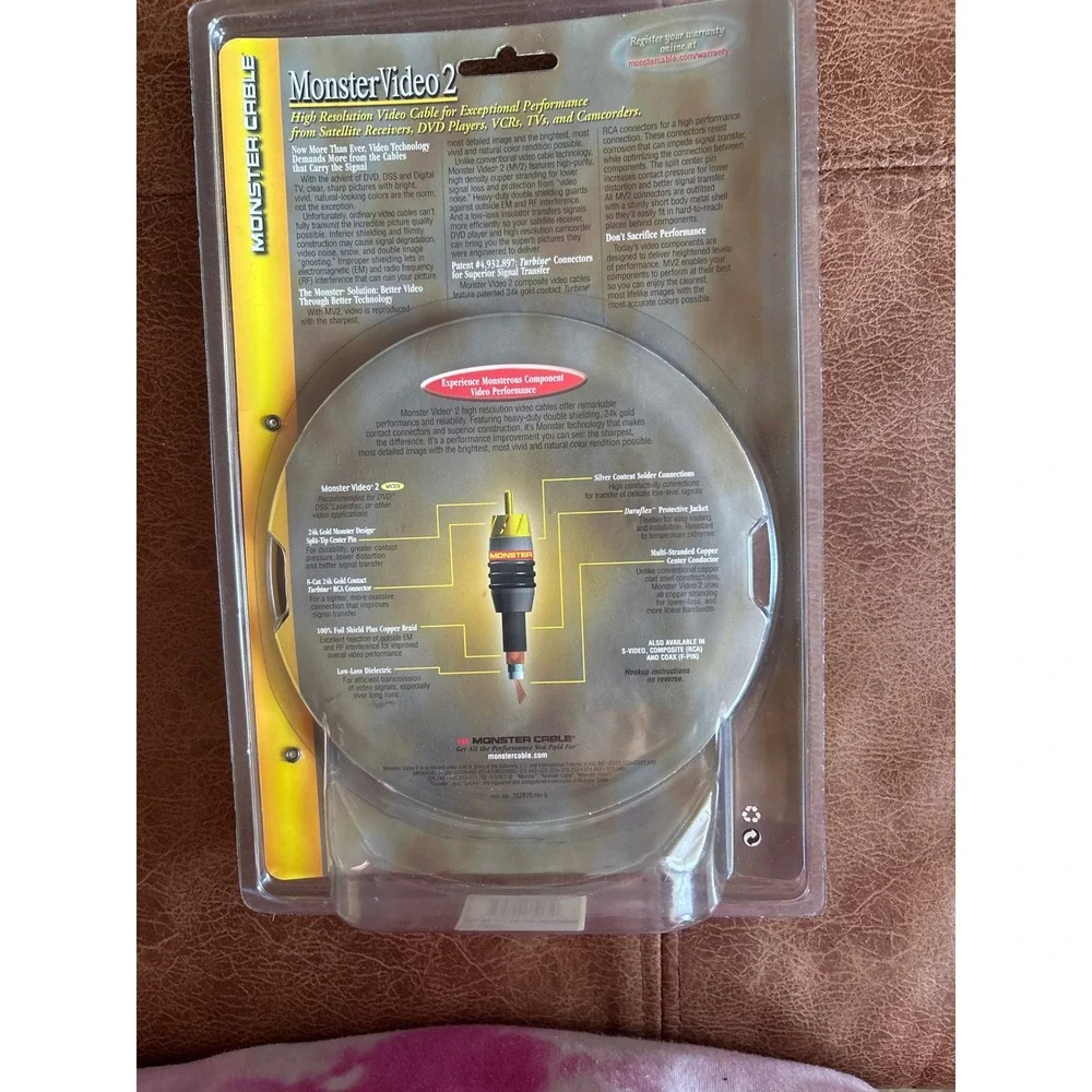 Monster Cable MonsterVideo 2 HDTV Component‎ Video Cable 2m 6.6ft